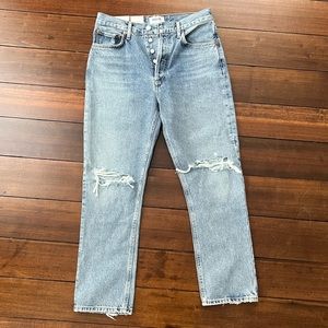 Agolde Riley High Rise Straight Crop NWT
